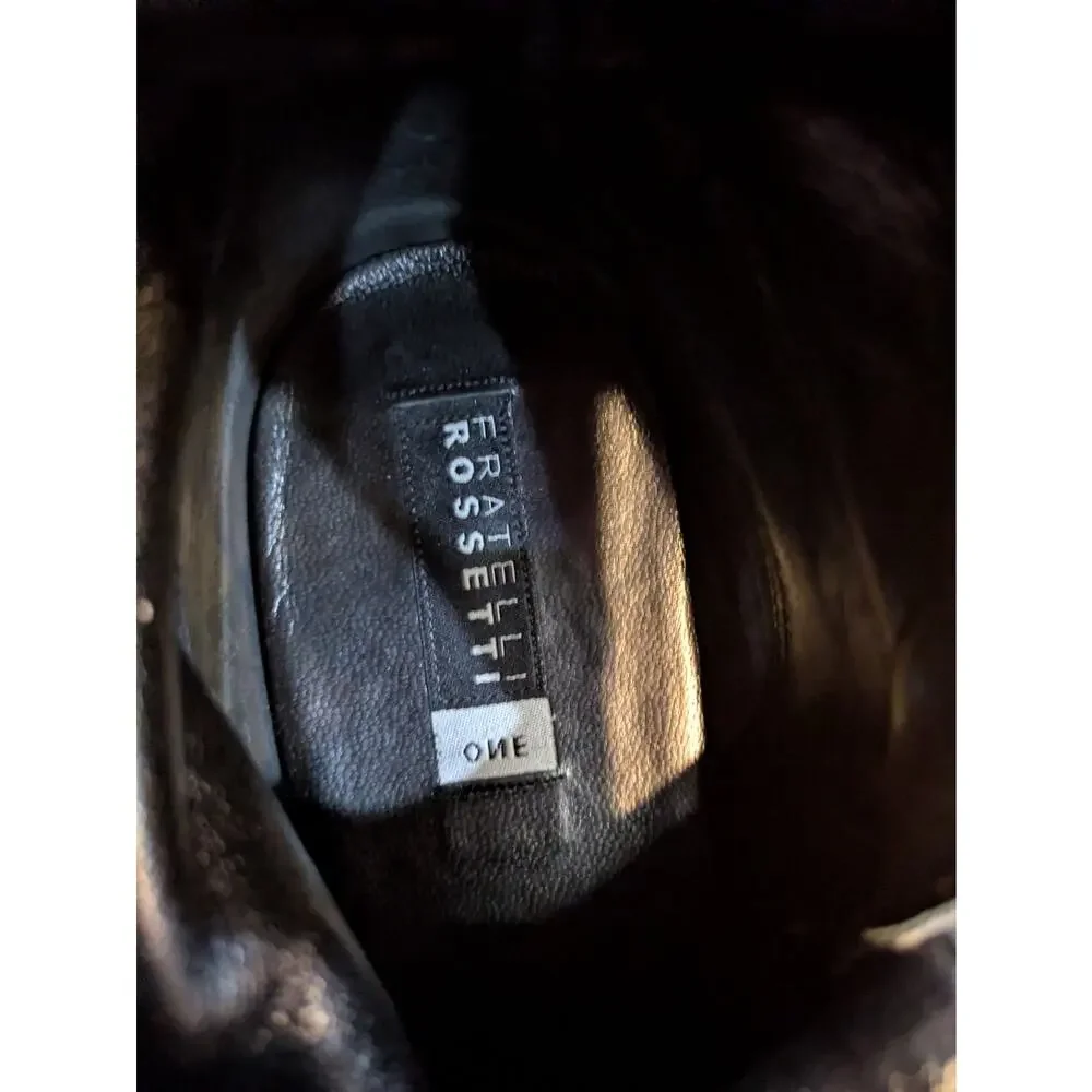 Fratelli‎ Rossetti Women's Knee-High Black Leather Riding Boots Size 9.5